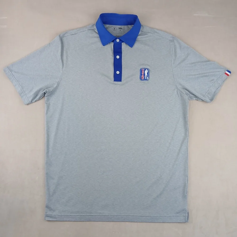 USAG Large Mens Polo Shirt Golf U Suck‎ At Golf 22x30 Embroidered Logo